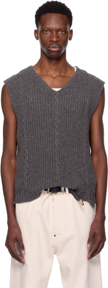 Жилетка Enfants Riches Déprimés Fitted V-Neck Vest by Enfants Riches Déprimés Сиво | 080-244, 0