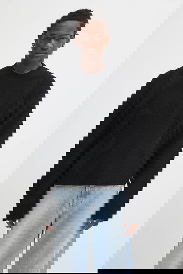 Пуловер HELIOT EMIL Textured Knit Crewneck Sweater Черно | PREAW25.M.07.063.BLK01., 0