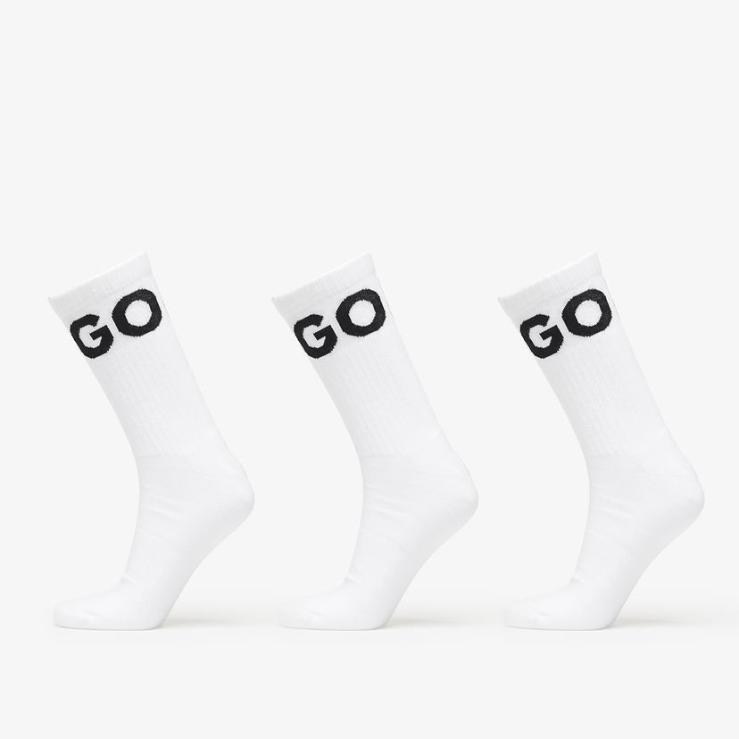 Чорапи BOSS Hugo Boss 3-Pack Iconic Quarter Socks Бяло | 50531517-100