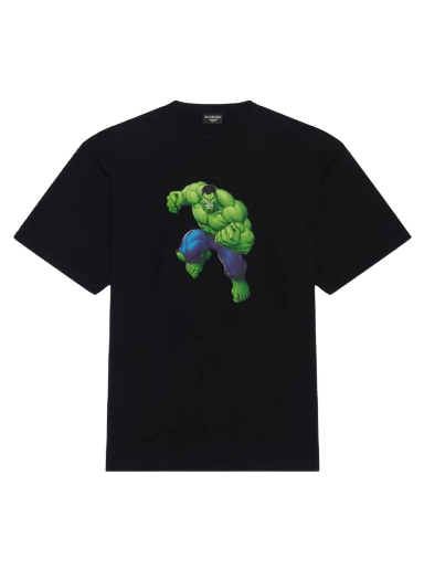 Тениска Balenciaga Hulk 2021x MARVEL Medium Fit T-shirt Черно | 612966TLV591000