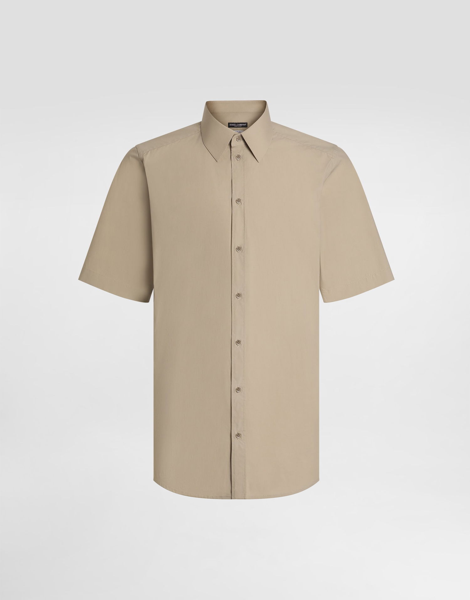 Риза Dolce & Gabbana Dolce & Gabbana Men's Extra Fine Poplin Short Sleeve Shirt Бежово | G5NN5TFUEFJM3954, 0
