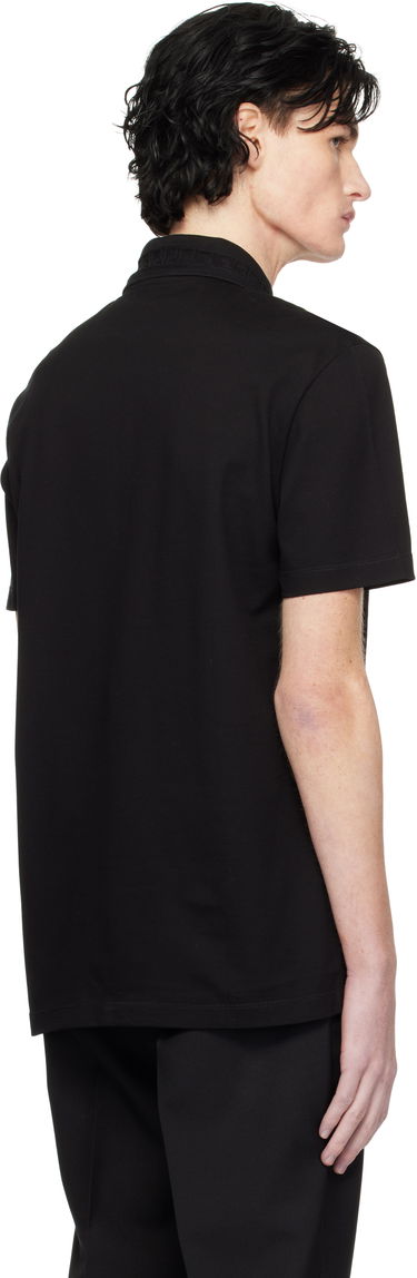 Поло тениска Versace Embroidered Stamp Polo Черно | 1013906_1A12348, 2