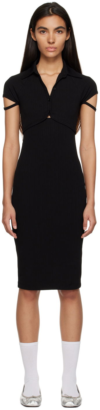 Pокля Helmut Lang Helmut Lang Cutout Midi Dress Черно | N01HW605, 0
