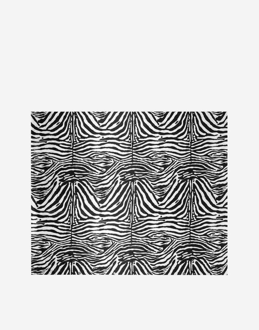 Домашен декор Dolce & Gabbana Dolce & Gabbana Cotton Sateen Zebra Print Duvet Cover Бяло | TCE049TCAKFUZ003