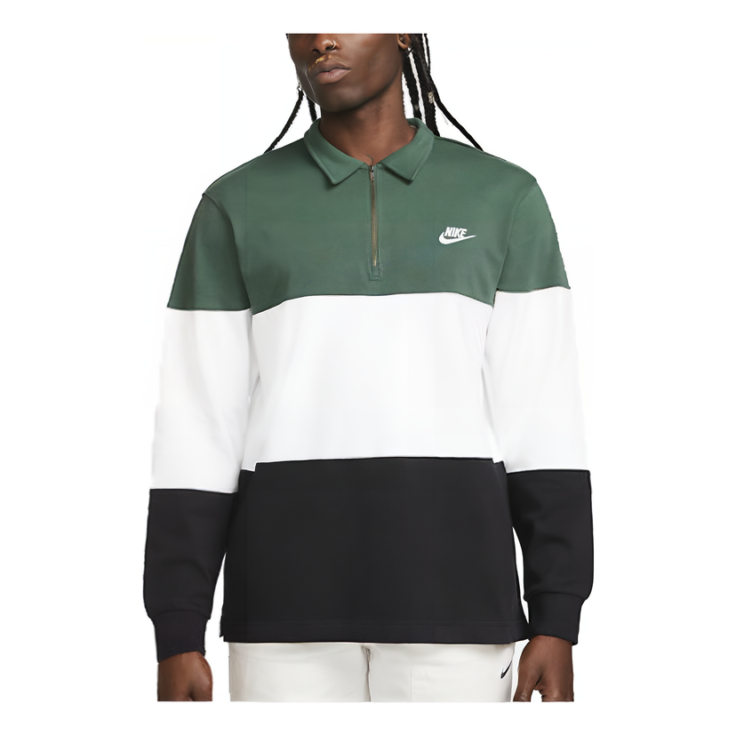 Поло тениска Nike Club Long-Sleeve Top Зелено | FB7798-323