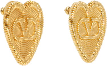 Обеци Valentino Valentino Garavani Fil Perdu Heart Gold Earrings Металик | 6W0J0Z54MET, 1