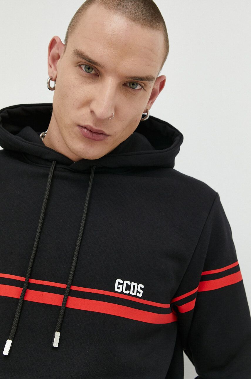 Суитчър GCDS Low Logo Band Hoodie Черно | SS23M100158, 0