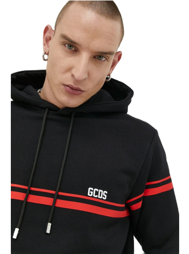 Суитчър GCDS Low Logo Band Hoodie Черно | SS23M100158