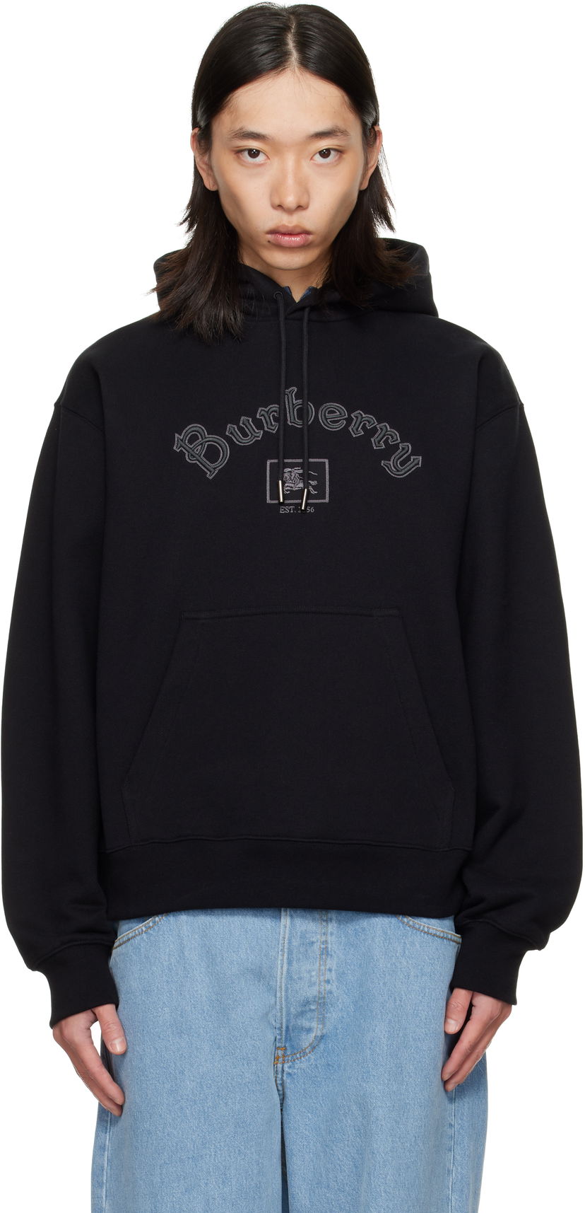 Суитчър Burberry Burberry Gothic Logo Hoodie Черно | 8116111