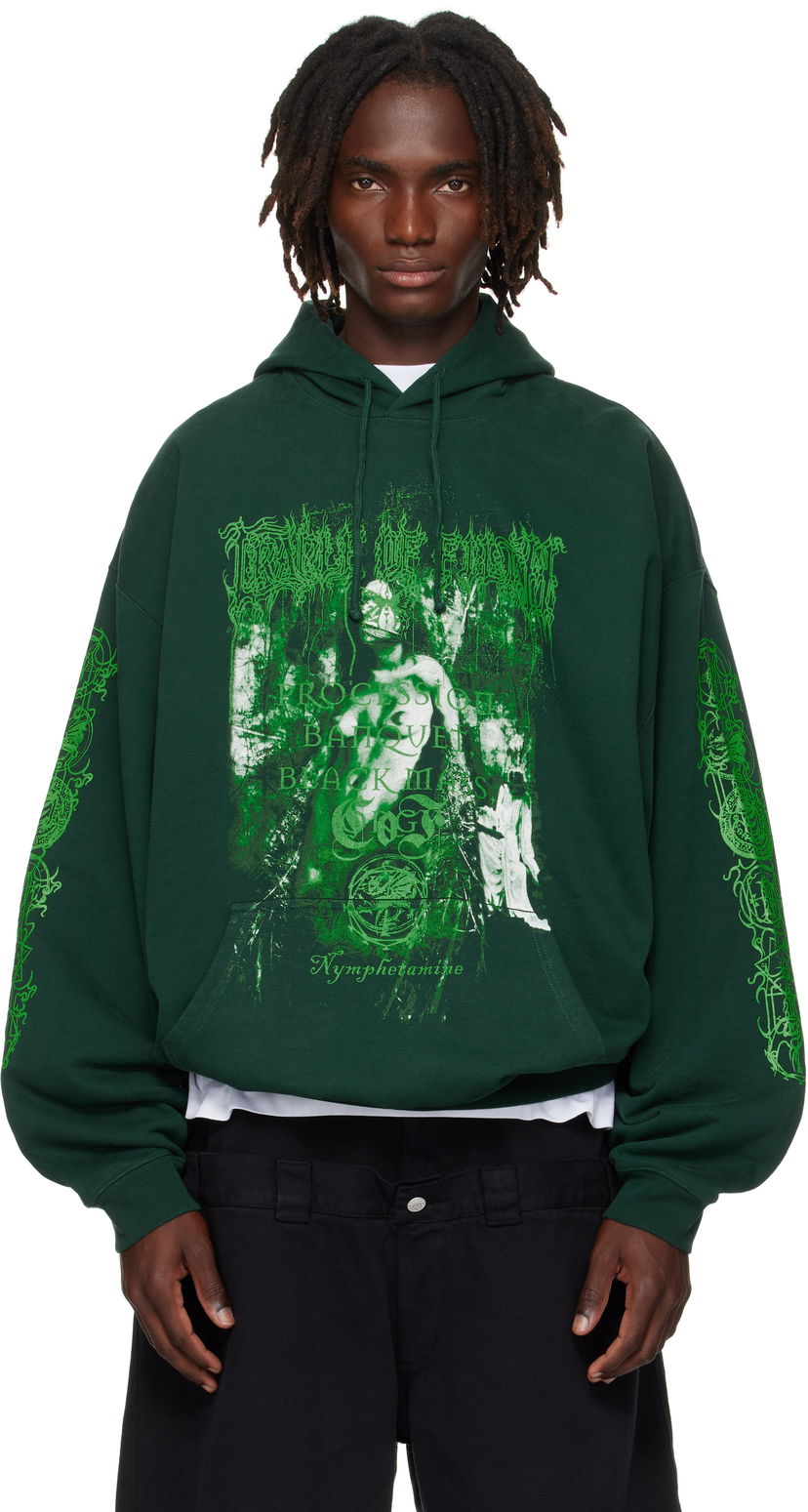 Суитчър VETEMENTS Vetements Cradle of Filth Nymphetamine Oversized Hoodie Зелено | UCF76HD750E