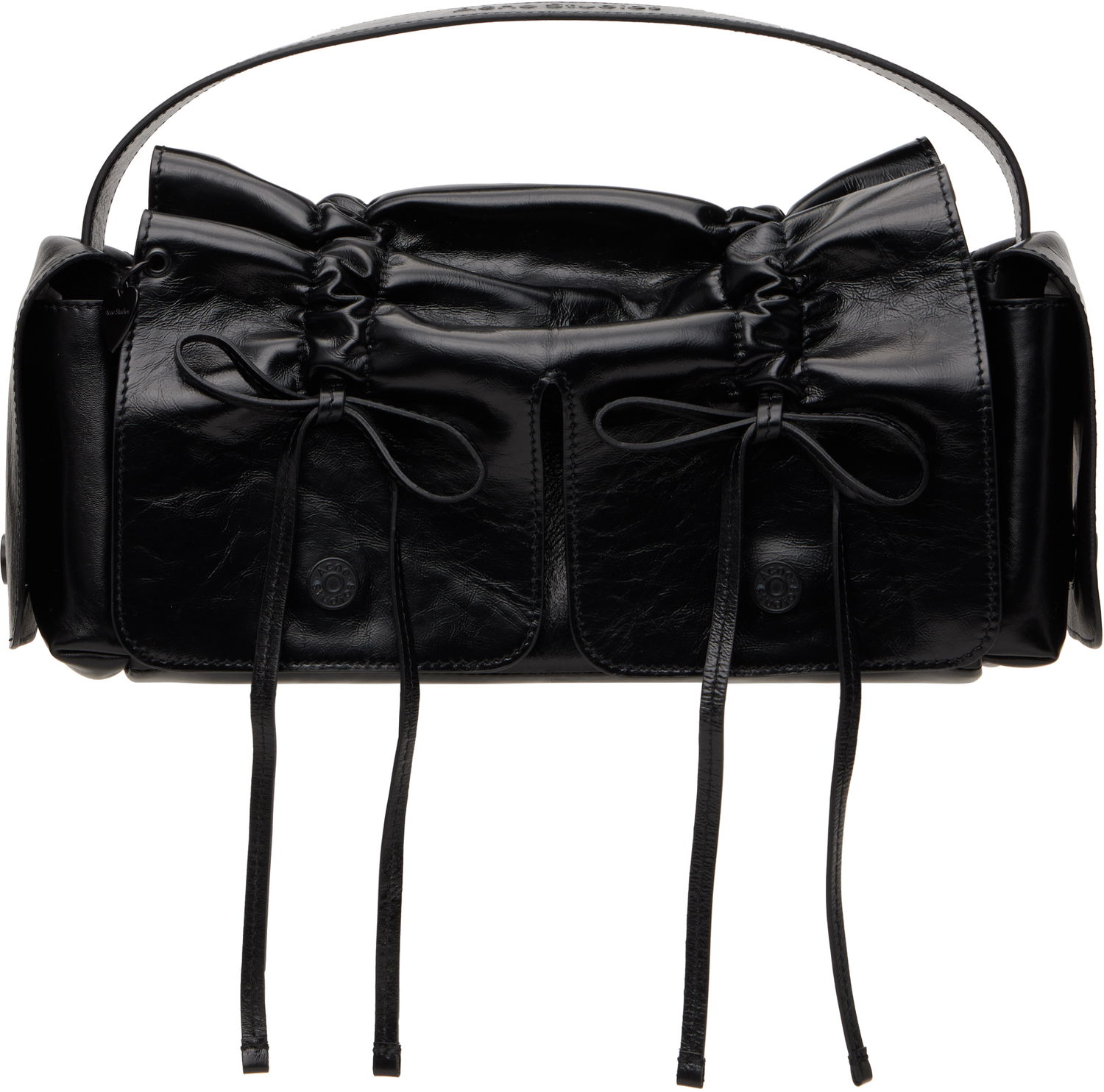 Дамска чанта Acne Studios Acne Studios Multipocket Leather Shoulder Bag Черно | A10432-, 0