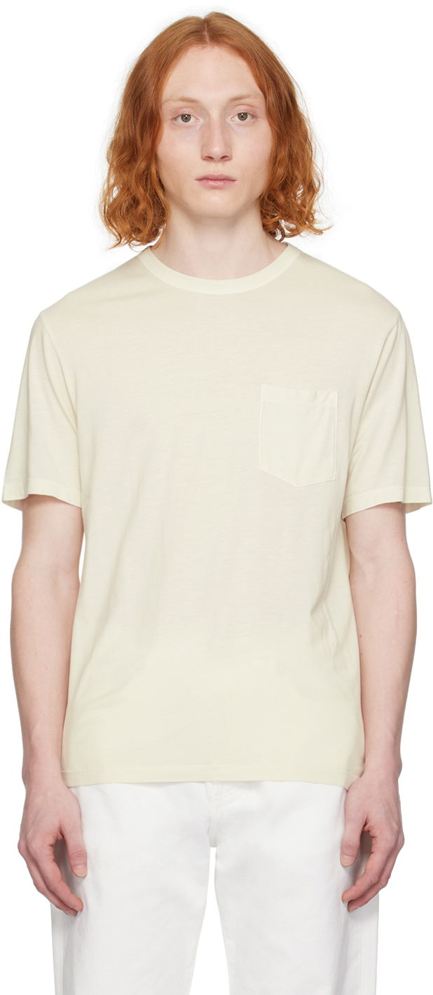 Тениска Officine Générale Pocket T-Shirt "Off-White" Бяло | S24MTEE214, 0