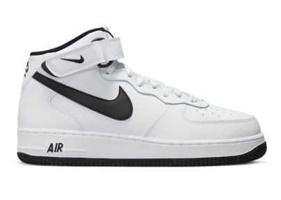 Кецове и обувки Nike Air Force 1 Mid White Black 2023 Бяло | DV0806-101, 0