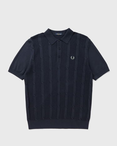 Поло тениска Fred Perry Cable Knit Polo Shirt Тъмно синьо | K1313-738, 0
