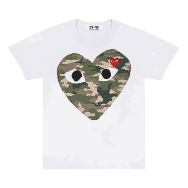 Тениска Comme des Garçons PLAY Camouflage Heart T-Shirt Бяло | AZ T241 051 1, 0