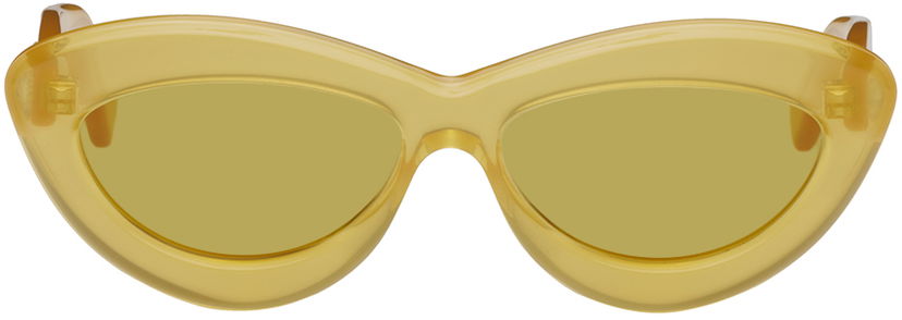 Слънчеви очила Loewe Yellow Cat-Eye Sunglasses Жълто | LW40096IW5439J 192337119941