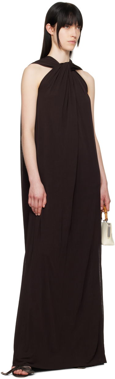 Pокля Jil Sander Jil Sander Draped Maxi Dress Кафяво | J02CT0473_J20041, 3