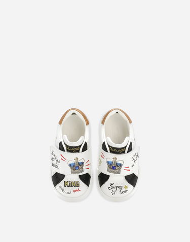 Кецове и обувки Dolce & Gabbana Printed Calfskin Portofino Бяло | DN0135AU120HWF57, 3