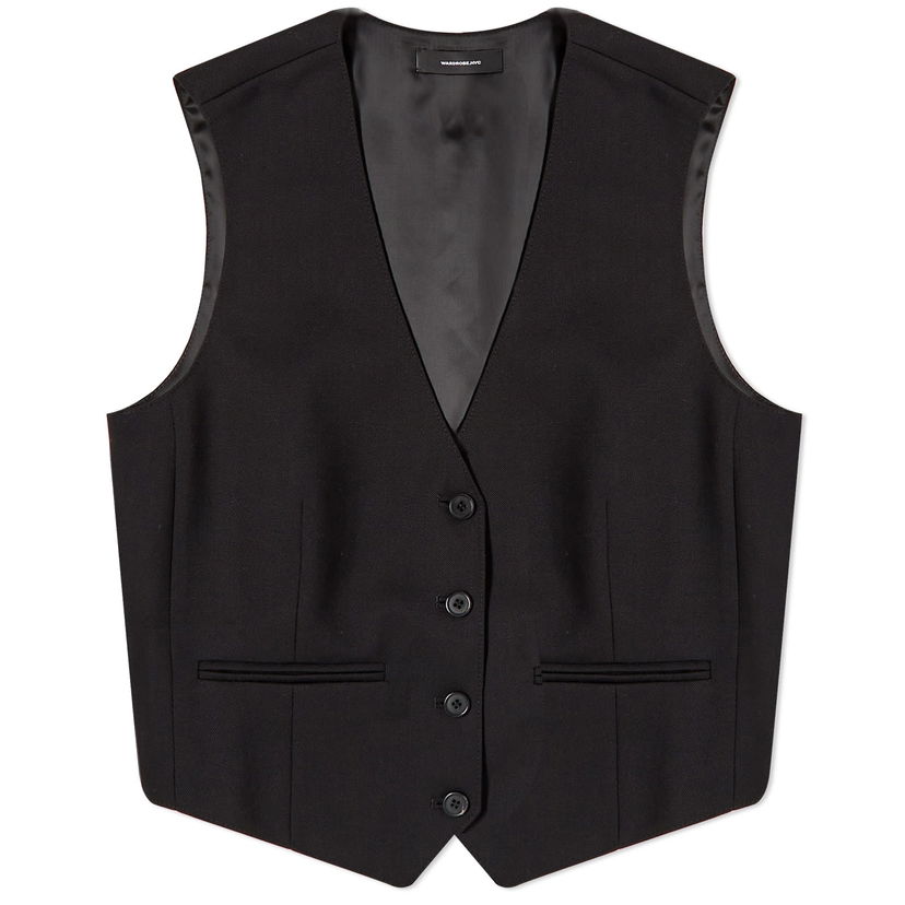 Палта WARDROBE.NYC Button Front Waistcoat Черно | W1055R12-BLK