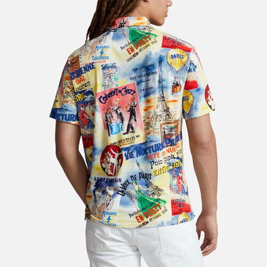 Риза Polo by Ralph Lauren Cotton-Jersey Poster Print Polo Shirt Многоцветен | 710934758001, 2
