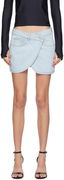 Coperni Wrap Denim Miniskirt