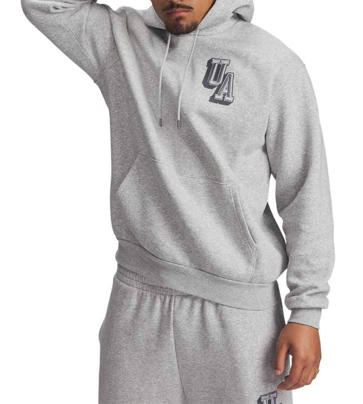 Суитчър Under Armour Hooded Sweatshirt UA Icon Fleece Graphic Top Сиво | 6007591-011