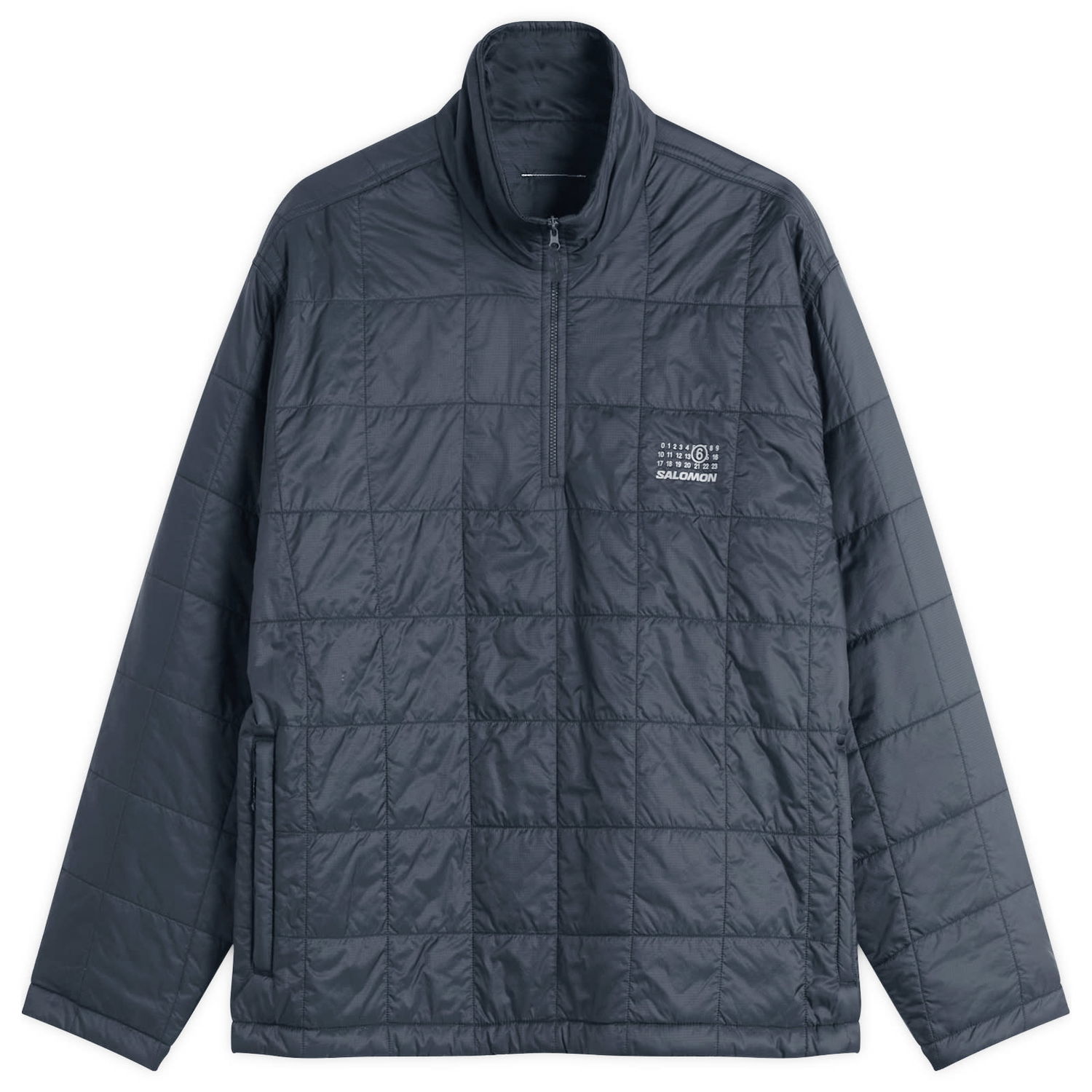 Пухо яке Maison Margiela MM6 Maison Margiela Short Quilted Half-Zip Padded Coat Сиво | SH0AM0068-M35595-900, 0