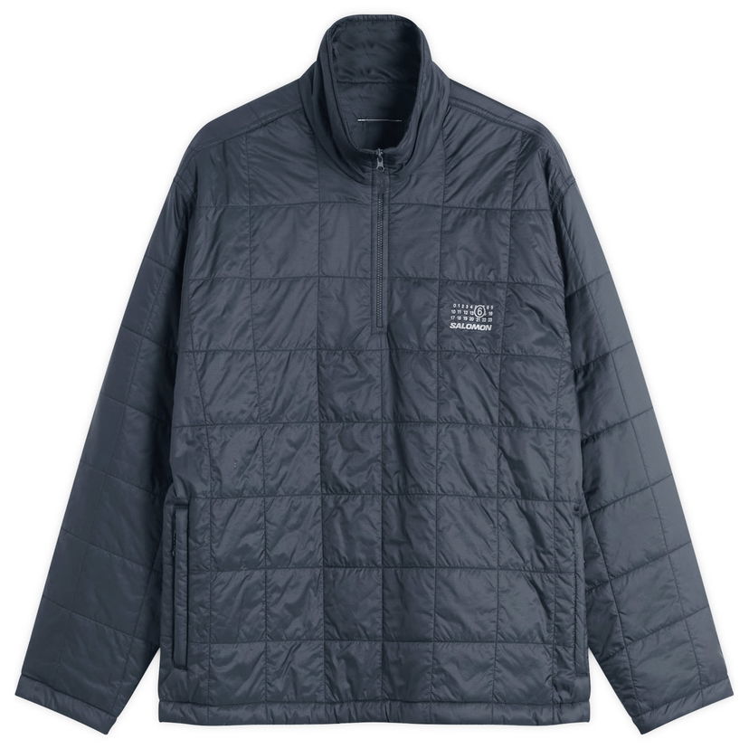 Пухо яке Maison Margiela MM6 Maison Margiela Short Quilted Half-Zip Padded Coat Сиво | SH0AM0068-M35595-900