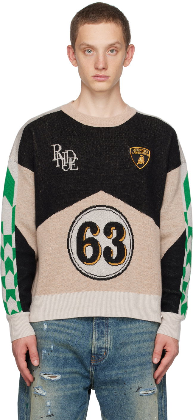 Пуловер Rhude Lamborghini Edition Graphic Sweater Бежово | RHFW23SW09488108, 0