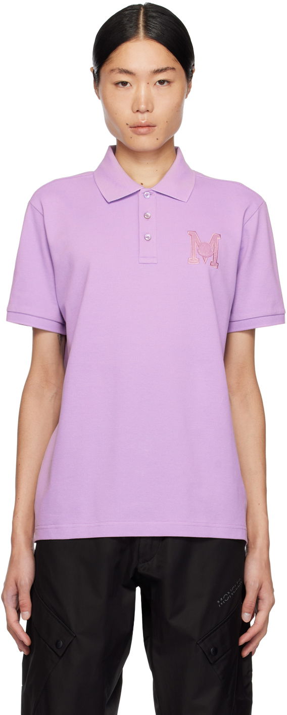 Поло тениска Moncler Patch Polo Tee Розово | J10918A0000889A16, 0
