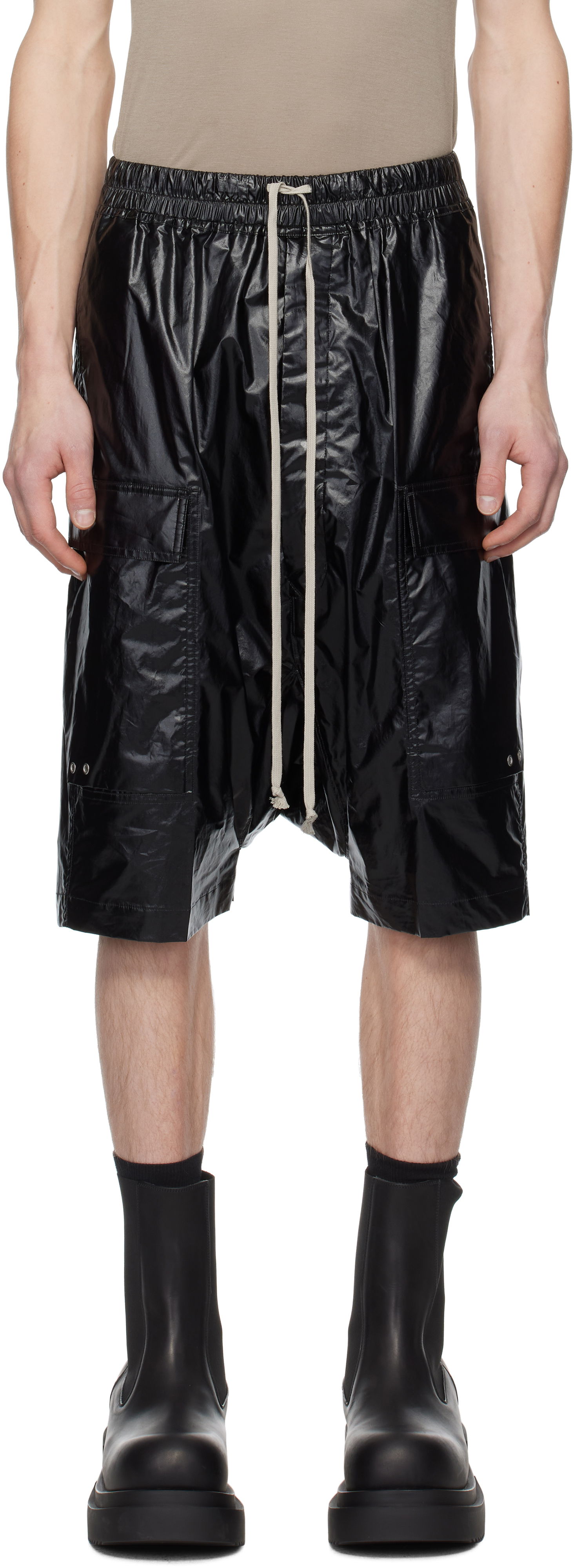 Къси панталони Rick Owens Rick Owens Hollywood Cargo Pods Shorts Черно | RU01E5389 MCT, 0