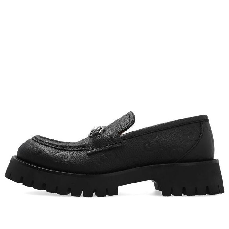 Кецове и обувки Gucci Horsebit Leather Lug Loafers Черно | 756501-AACJC-1000, 0