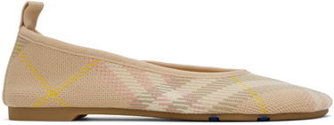 Облекло Burberry Burberry Check Knit Ballerina Flats Бежово | 8101053, 0