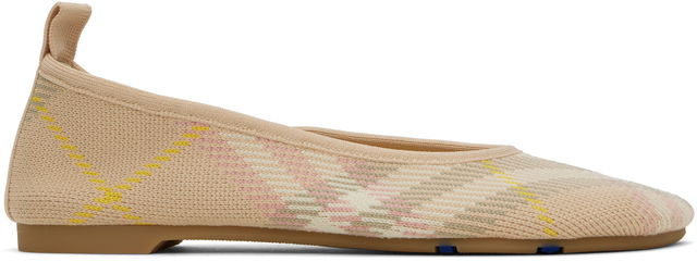 Burberry Check Knit Ballerina Flats