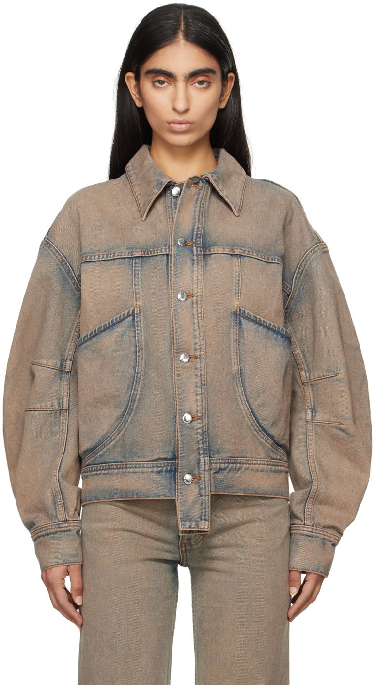 Яке Eckhaus Latta 'EL' Redux Denim Jacket Синьо | 1104-EL-PF24-S -