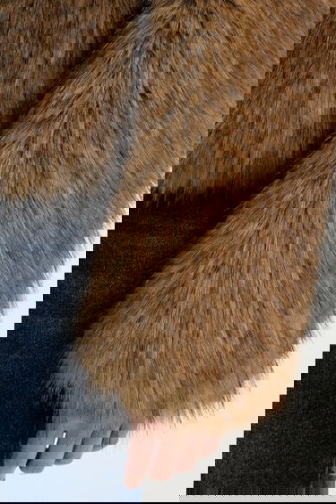 Палта STAND STUDIO Cropped Faux Fur Coat Samara Кафяво | 61701.9405, 4