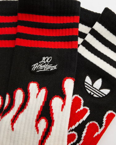 Чорапи adidas Originals 100 THIEVES x Socks Бяло | JE0320, 1