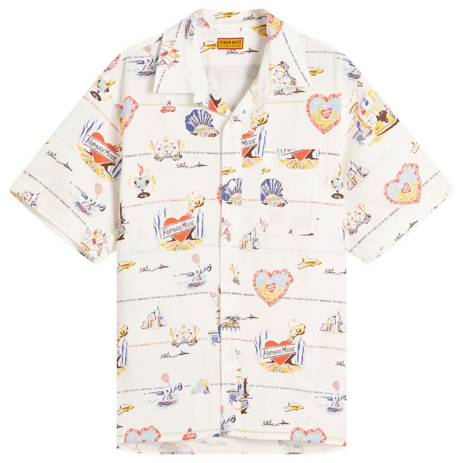 Риза Human Made Printed Vacation Shirt, Size Large Бяло | HM29SH017-WHT, 0