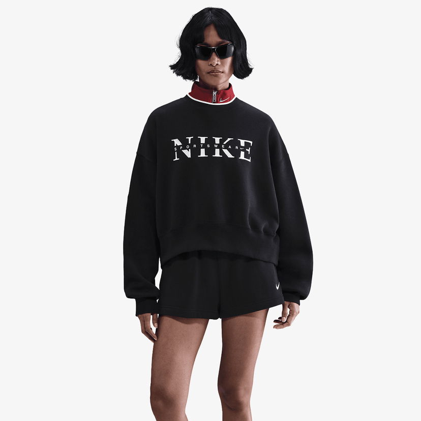Суитчър Nike NSW Phoenix Fleece Crew Sweatshirt Черно | IH4056-010