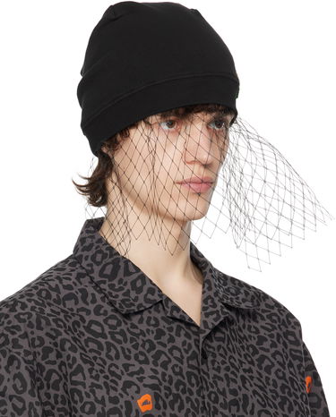 Шапка UNDERCOVER UNDERCOVER Beaded Appliqué Veil Beanie Черно | UC1E4H03-1, 1