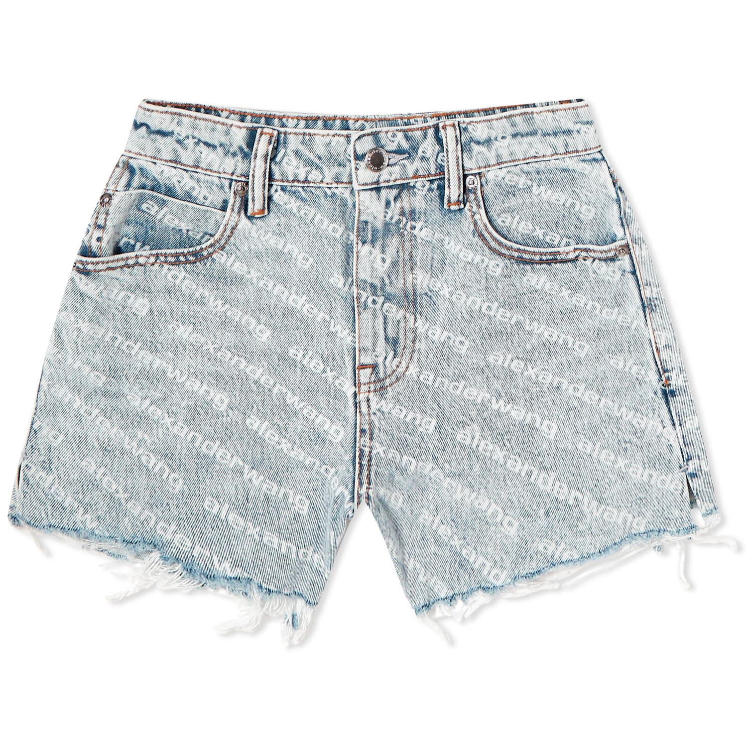 Къси панталони Alexander Wang All Over Logo Bite Short Синьо | 4DC2204781-270, 0