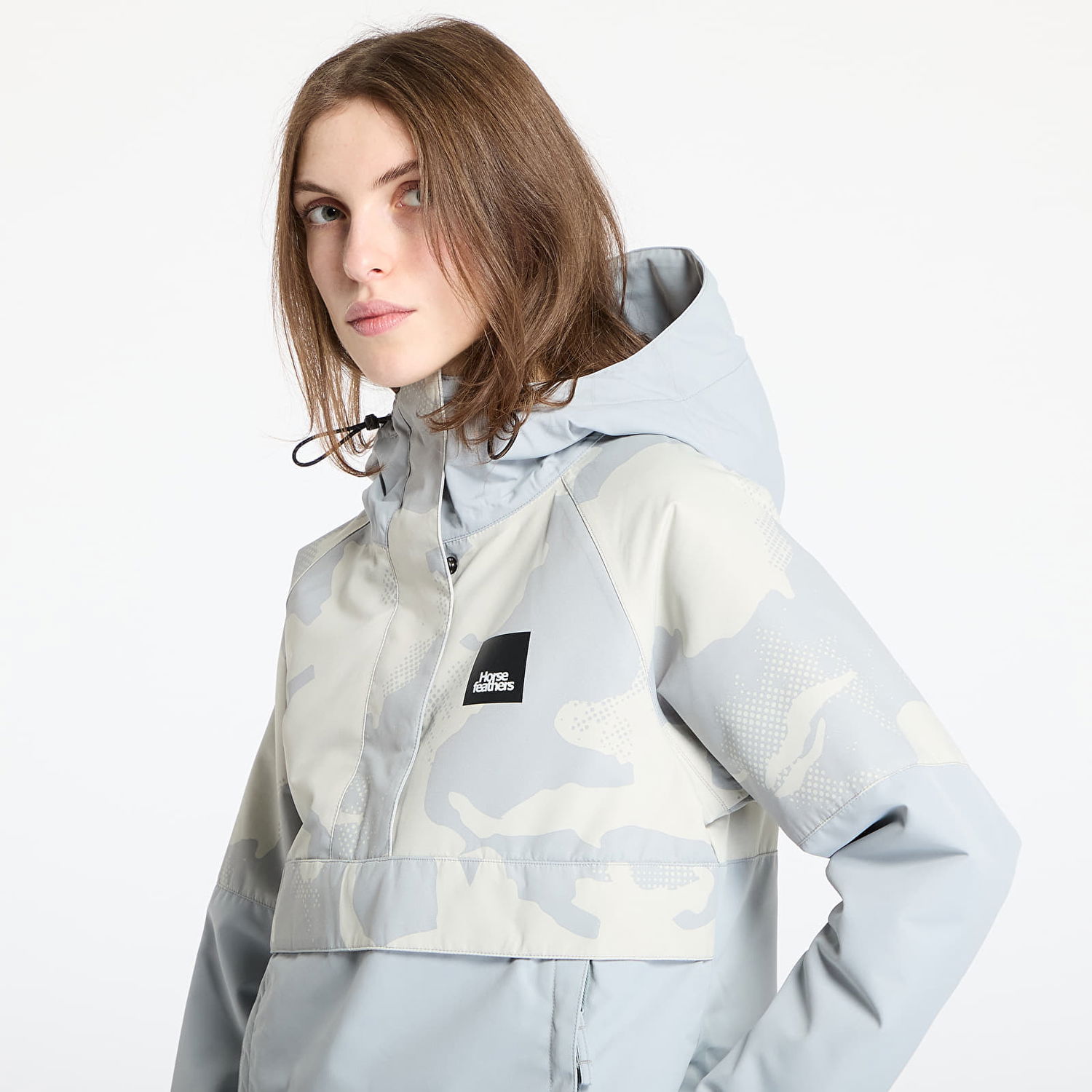 Ветровка Horsefeathers Women's Printed Anorak Snowboard Jacket Синьо | OW224C, 1