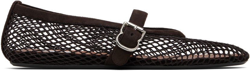 Кецове и обувки Alaïa ALAÏA Fishnet Ballerina Flats Кафяво | AA3A029TK061