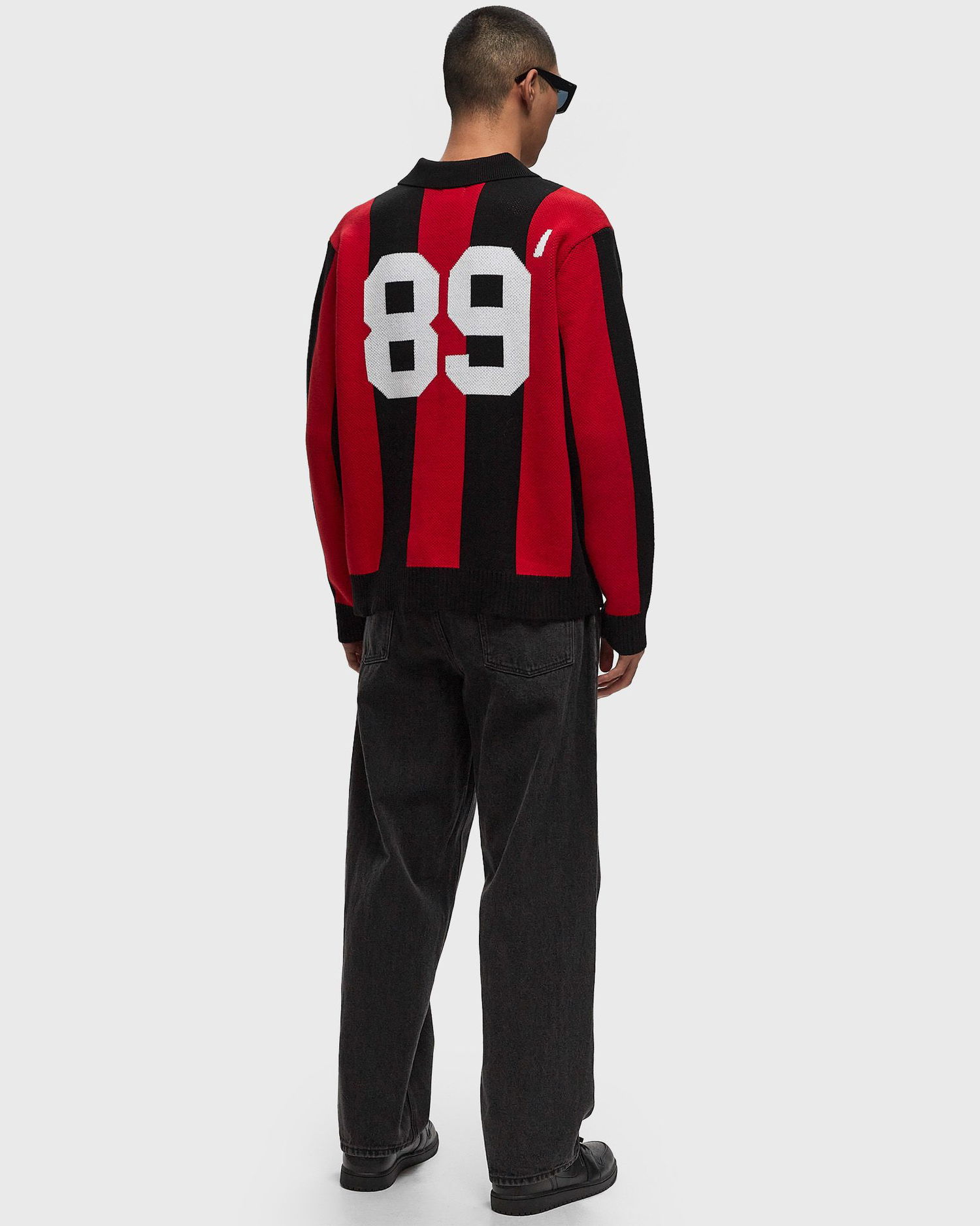 Пуловер OBEY Striped Soccer Jersey Sweater Червено | 151000090-RDM, 1