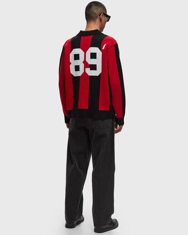 Пуловер OBEY Striped Soccer Jersey Sweater Червено | 151000090-RDM, 1