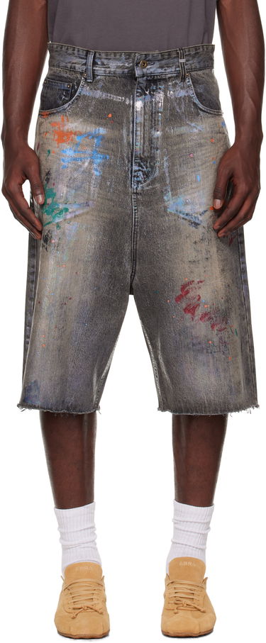 Къси панталони We11done We11done Painted Denim Shorts Сиво | WD-DP2-25-332-M-BK, 0