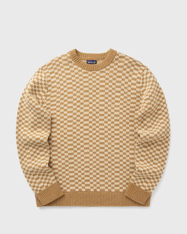 Пуловер Patagonia Recycled Wool-Blend Checkered Sweater Бежово | 50655-FTGO, 1