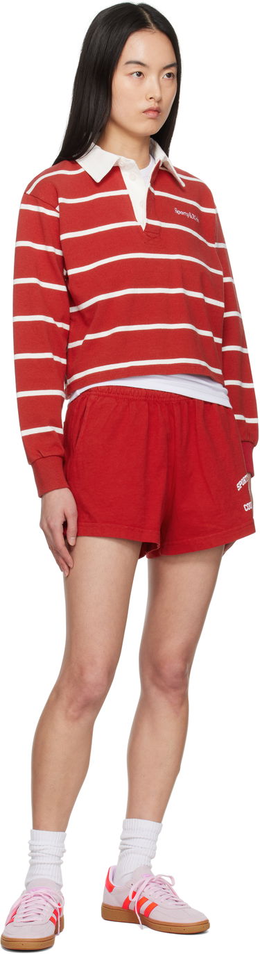 Поло тениска Sporty & Rich Sporty & Rich Serif Logo Rugby Polo Червено | ST008606300RE33, 3