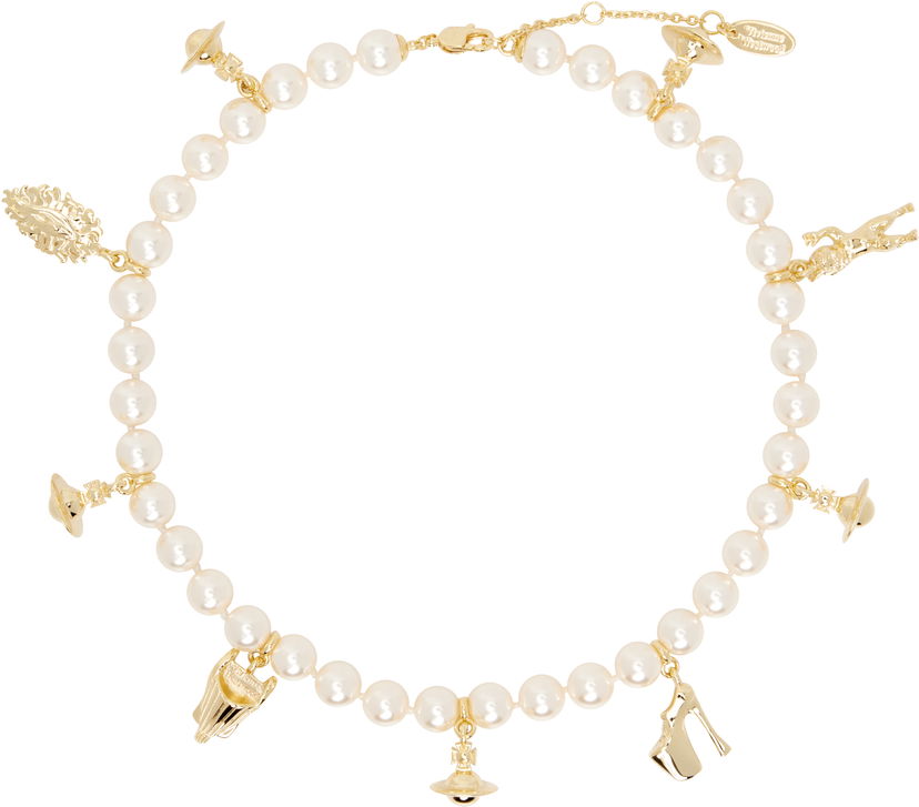 Колие Vivienne Westwood Anglo Pearl Necklace Металик | 63010131-02R107-