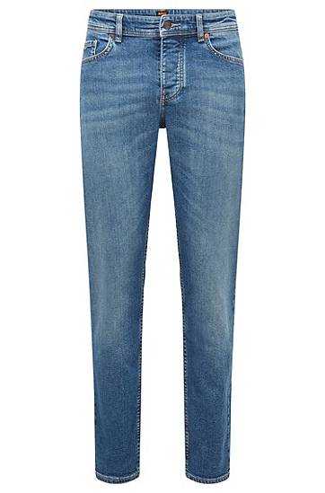 Дънки BOSS Tapered-Fit Comfort-Stretch Denim Jeans Синьо | 50470536, 0